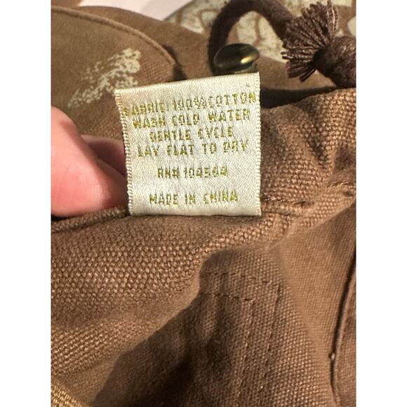 GAIAM Mandalla Design Brown Canvas Drawstring Sling Barrel Yoga Mat Carry Bag - Picture 9 of 10